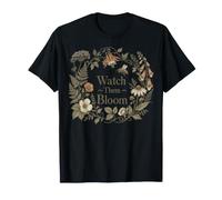 Watch Them Bloom Teacher Botanical Growth Wreath Camiseta