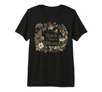 Watch Them Bloom Teacher Botanical Growth Wreath Camiseta Premium
