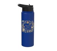 Watch Them Bloom Teacher Botanical Growth Wreath Stainless Steel Insulated Water Bottle