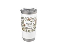 Watch Them Bloom Teacher Botanical Growth Wreath Vaso térmico de acero inoxidable de doble pared