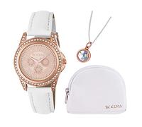 WATCH Tikkers - Correa blanca de diseño para niñas, oro rosa