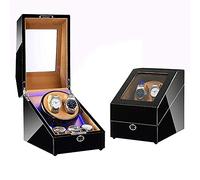Watch Watch Winder For 2 Automatic Watches,with Extra 3 Watch Storages,Led Illumination,Wood Shell Piano Finish,Silent R(A-D