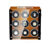 Watch Watch Winder For 9 Automatic Watches,Led Illumination,Wood Shell Piano Finish,Silent R,Flexible Watch Pillow