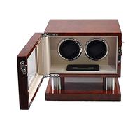 Watch Winder 2 Watches Automatic Winding Box, with Touch LCD Display Digital Display Wood Shell + Leather Pillow + Piano Paint