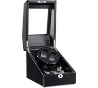 Watch Winder Box 2+3, Wooden Silent Battery Operated Watches Winders Display Box Storage Case Black