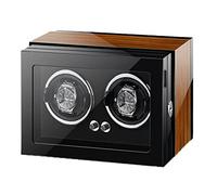 Watch Winder Box for Self-Winding 4 6 9 Watches with LED Light and Quiet Motor Display Box Wooden Piano Finish Adjustable Watch Pillows Rotator Case