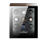 Watch Winder For Automatic Watches LCD Touch Screen Display with Remote Control Wood Shell Piano Finish Quiet R(A-24+0