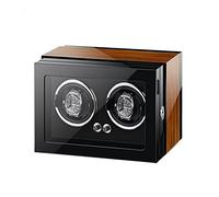 Watch Winder For Automatic Watches Watch Box Automatic Winder with Led Light Silent Motor Adjustable Watch Pillows Watch Winder Display Box For 1/2/3/4/6/9 Watches(Ebony Wood-2+0