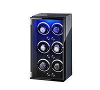 Watch Winder Ledseven Color For with Super Quiet R Wood Shell Storage Case Piano Paint Battery Powered and AC Adapter