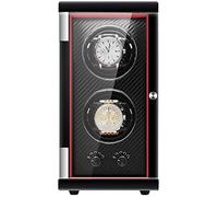 Watch Winders Box Automatic Double Watch Winder Box Flexible Watch Pillows Wood Shell Piano Paint Finish Quiet Motor Accessories Display Box(F)