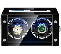 Watch Winders Box Automatic Double Watch Winder Box Wooden with Touch Panel Display Screen Flexible Watch Pillows Remote Control Accessories, Display Box(A)