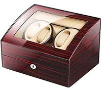 Watch Winders Box Automatic Watch Winder 4+6 Watch Winder Box Dual Power Piano Paint Exterior Quiet Motor Flexible Watch Pillow Accessories Display Box(Wine Red-23.1 * 20.1 * 13.2Cm)