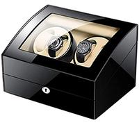 Watch Winders Box Automatic Watch Winder 4+6 Watch Winder Box Dual Power Piano Paint Exterior Quiet Motor Flexible Watch Pillow Accessories Display Box(B-A)