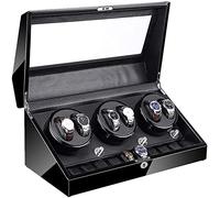 Watch Winders Box Automatic Watch Winder 6+10 Quiet Motor with Led Backlight Watch Winder Box Piano Paint Exterior 4 Rotation Mode Accessories Display Box(F)