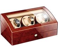 Watch Winders Box Automatic Watch Winder 6+7 Watch Winder Box Quiet Motor Independently Controlled Settings Watches Display Storage Accessories Display Box(Red+Brown)