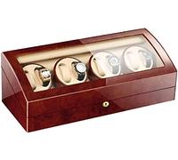 Watch Winders Box Automatic Watch Winder 8+9 Watches Storage Box Case Soft and Flexible Watch Pillows Quiet Motor Piano Paint Exterior Accessories Display Box(Black+Creamy)