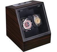 Watch Winders Box Automatic Watch Winder Box Double, Luxury Wooden Storage Case with 5 Setting Modes and Quiet Motor, Display Box(Black+White)