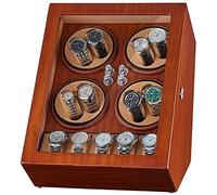 Watch Winders Box Automatic Watch Winder Box For 8 Watches + 5 Storage 5 Rotation Mode Quiet Motor Wooden Watch Case Accessories Display Box(C)