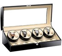 Watch Winders Box Automatic Watch Winder Box For 8 Watches + 9 Storage Wood Shell Piano Paint Exterior For Man Women Watches Accessories Display Box(Black)