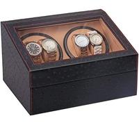 Watch Winders Box Automatic Watch Winder Box, PU Leather, Soft Watches Pillows, Extremely Quiet Motor, Storage Display Case For 10 Watches Accessories, Display Box(Red+Brown)