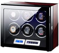 Watch Winders Box Automatic Watch Winder LCD Touch Screen with Remote Control and Led Light Piano Paint Exterior Quiet Motor Accessories, Display Box(Black)