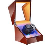 Watch Winders Box Automatic Watch Winder Quiet Motor Led Backlight AC Adapter and Battery Powered Piano Paint Exterior Soft Watch Pillow Accessories, Display Box(A)