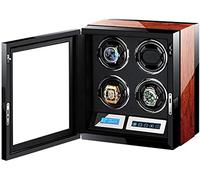 Watch Winders Box Automatic Watch Winder with Remote Control Watch Display Box LCD Touch Screen Flexible Watch Pillows Built-In Led Light Accessories, Display Box(Black+Black)