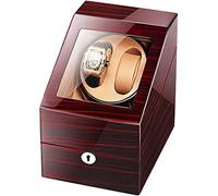 Watch Winders Box Watch Winder Box 2+3 Automatic Watch Winder with Key Quiet Motor Dual Power 4 Rotation Mode Accessories Display Box(White)