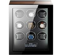 Watch Winders Box Watch Winder For Automatic Watches LCD Touch Screen Display with Remote Control Wood Shell Piano Finish Quiet Motor Accessories, Display Box(Black+White-8+5)