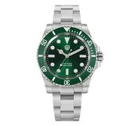 watchdives Reloj de buceo profesional, WD1680Q V2 Japón VH31 Barrido Segundo Cuarzo Reloj de Pulsera de 40 mm Cristal de Zafiro Reloj de 200 m Impermeable Luminoso Reloj Analógico, verde