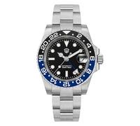 watchdives Relojes GMT para Hombre, WD16760 Reloj Sub Dive NH34 Reloj de Pulsera Automático 40mm Bisel Cerámico Cristal de Zafiro 300M Sumergible