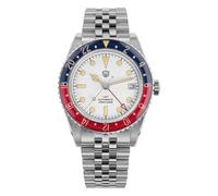 watchdives Relojes GMT para Hombres, WD6542 Reloj Hombre NH34 Automático Reloj De Pulsera 38mm Cristal De Zafiro Abombado Burbuja Relojes 100M Resistente Al Agua