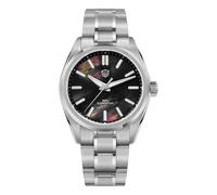 watchdives WD0003C Elementum - Reloj de pulsera para hombre, diseño original, VH31, segundo, cuarzo, 36 mm, cristal de zafiro, 100 m, resistente al agua, Negro (Black MOP)