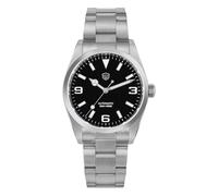 watchdives WD6610 Reloj automático, movimiento japonés 9015 de 37 mm, cristal de zafiro, reloj de pulsera impermeable de 100 m con cierre de ajuste rápido OTF, Negro, Classic