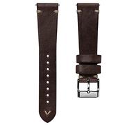 WatchGecko Correa De Reloj De Recambio Vintage: Sencilla, Hecha a Mano Y Certificada En Cuero Italiano Auténtico. Correa De Reloj Para Hombre Elegante Y Resistente. Marrón Chocolate, 18mm