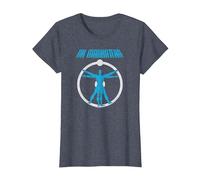 Watchmen Dr. Manhattan Anatomy Camiseta, Mujer, Azul Jaspeado, S