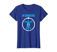 Watchmen Dr. Manhattan Anatomy Camiseta, Mujer, Azul Real, XL