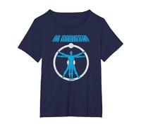 Watchmen Dr. Manhattan Anatomy Camiseta, Mujer Tallas Grandes, Azul Marino, 3XL Grande