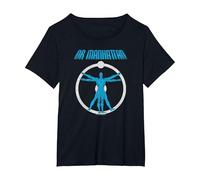 Watchmen Dr. Manhattan Anatomy Camiseta, Mujer Tallas Grandes, Negro, 2XL Grande