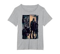 Watchmen Rorschach Light Camiseta, Mujer Tallas Grandes, Gris Jaspeado, 4XL Grande