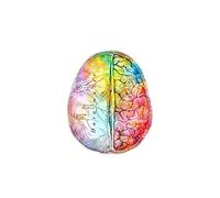 Watcholor Brain estampado, Cartel Medical de Arte Neurología, Psicólogo Decoración Clínica(1,70X90CM No Frame)