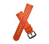 Watchstrapworld TH-22-10-0015P - Correa de reloj con hebilla de goma naranja de 22 mm compatible con relojes TAG Heuer Formula 1 con anchos de lengüeta de 22 y 21,5 mm