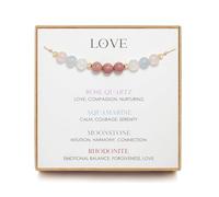WATEFOER Pulsera de Piedra Lunar, Pulsera de Esperanza para Mujer, Pulsera de Cristal Atrae el Amor, Pulsera de Protección, Regalo Embarazo Saludable Joyería San Valentín (El amor)