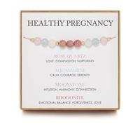 WATEFOER Pulsera de Piedra Lunar y Esperanza para Mujer - Cristal Atrae el Amor, Protección, Regalo Embarazo Saludable Joyería Día de la Madre