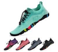 WateLves Scarpe da bagno da Donna e uomo, ad asciugatura rapida e ad asciugatura rapida, per immersioni, Surf, Sport acquatici, escursioni, Yoga, Tutti i giorni, 36-48 EU, Verde Luna, 39 EU