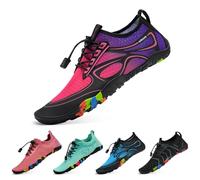 WateLves Scarpe da bagno da Donna e uomo, ad asciugatura rapida e ad asciugatura rapida, per immersioni, Surf, Sport acquatici, escursioni, Yoga, Tutti i giorni, 36-48 EU, Rosa/Lilla., 37 EU