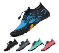 WateLves Scarpe da Bagno Scarpe da Acqua Donne Uomini Asciugano Velocemente e Indossano Velocemente Scarpe da Spiaggia,per Sub,Surf,Sport Acquatici,Escursionismo,Yoga,Oggi,Nero BLU 44 EU