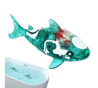 Water-Activated Glowing Shark Bath Toy - Automatic Swimming Motion | Glowing Red Eyes Pool Toy | Sensor-Activated No Battery Required Bathing Fun, Soft Safe Silicone Material
