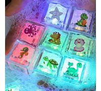 Water Activated Lights - 0,98 pulgadas LED Bath Toys | Sensory Glow Ice - Impermeable ABS Toys for Bath Pool Shower Play Ideal para niños Parties Gífts and Sensory Development