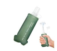 Water Bottle - 8.2 Inch Runner Bottle Soft TPU Hydration Pouch | Foldable Compressible Portable Flask Leakproof | Travel Sports Beach Stadium Outdoor Park Camping Picnic Reusable DrinkingBottle